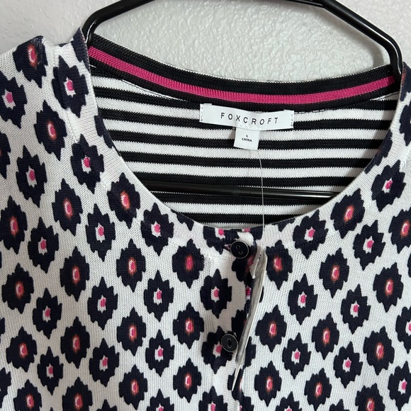 FoxCroft Purple and Pink Cardigan —NWT - Picture 2 of 5